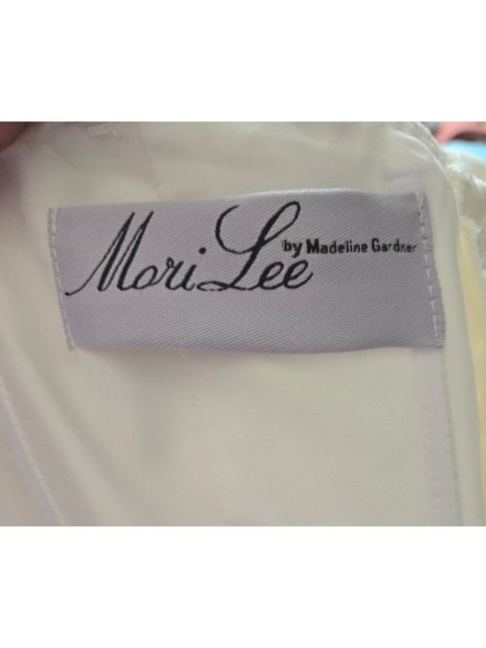 Mori Lee by Madeline Gardner ivory Strapless knee length cocktail Dress size 4 - Picture 6 of 9